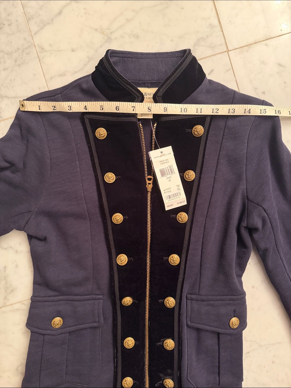 Ralph Lauren Military Band Jacket w/ Black Velvet Trim & Gold Embroidery - Picture 10 of 10